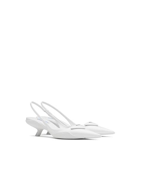 prada white pumps